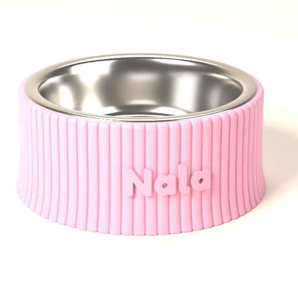 Gamelle personnalisée Molletonné au prénom Nala, avec bol en acier inoxydable 304